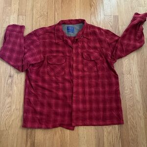 Pendleton Men's Red and black wool board shirt vintage